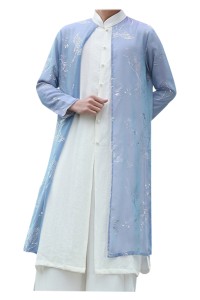 Online order Chinese Tang style linen Hanfu men's Chinese Style Men's suit robe Zen clothes ancient clothes Taoist robe Kungfu SHIRT CREW drama clothes shawl top SKF003 detail view-8